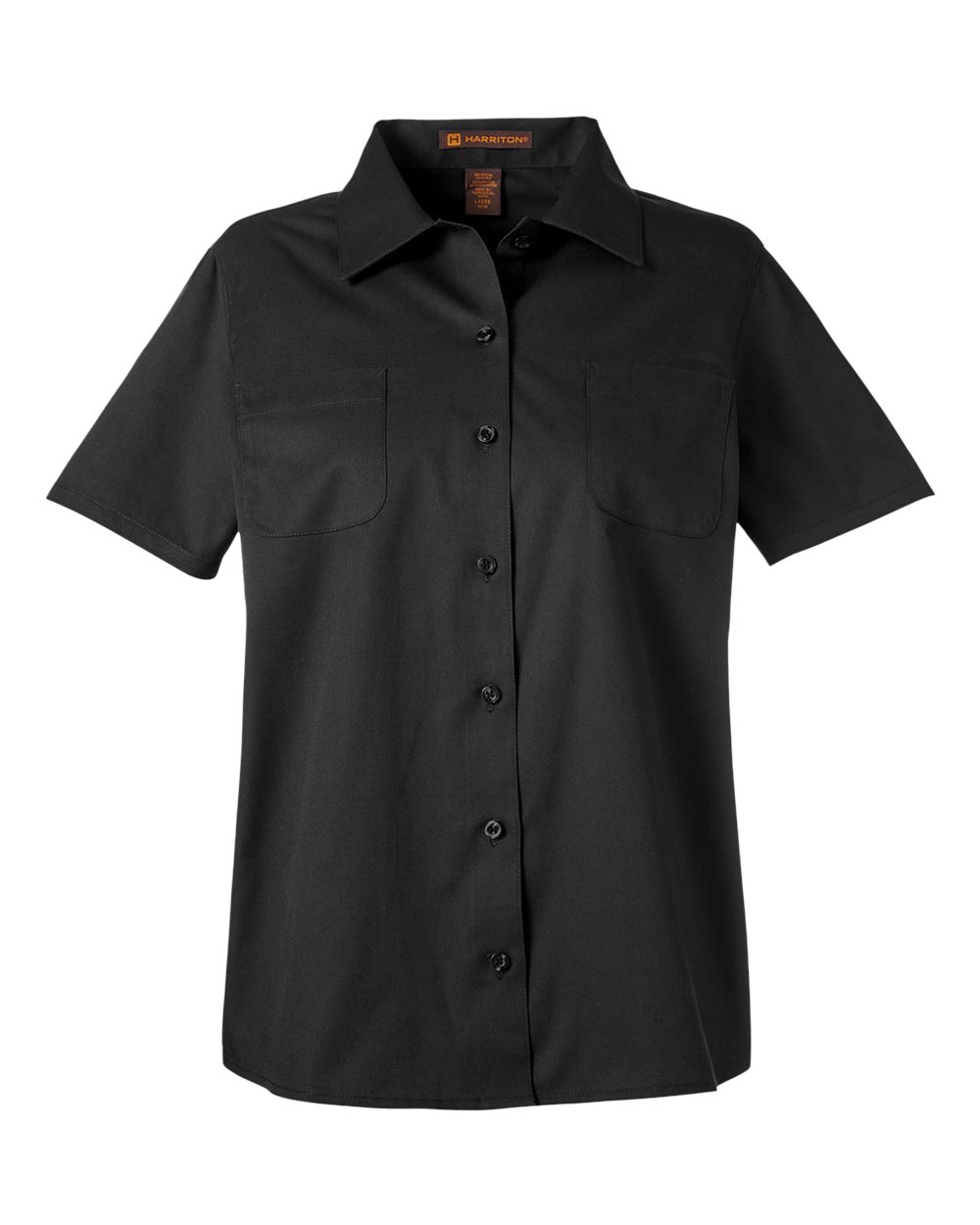 Harriton Women's Advantage IL Short Sleeve Dress Shirt - M585W Black