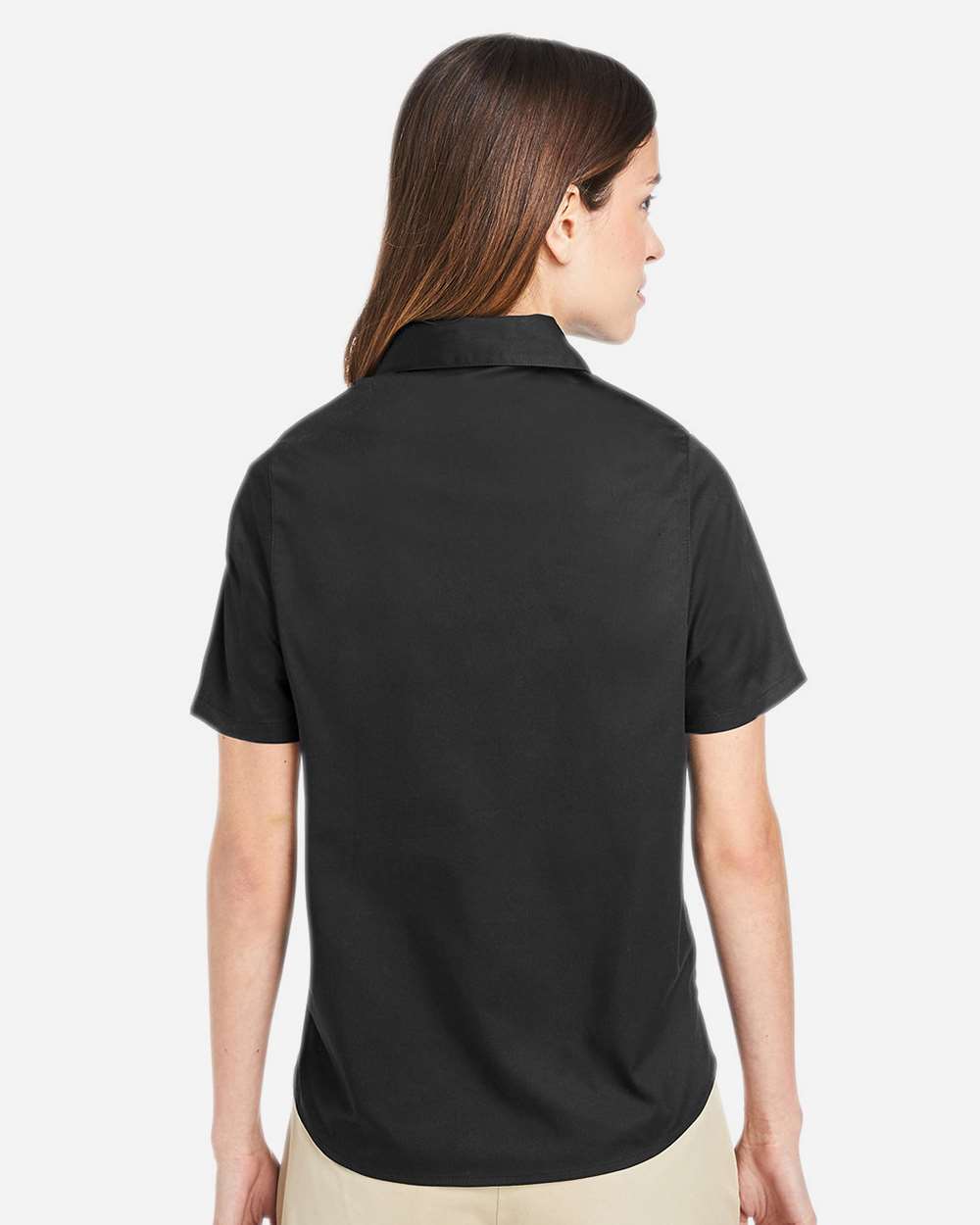 Harriton Women's Advantage IL Short Sleeve Dress Shirt - M585W Black