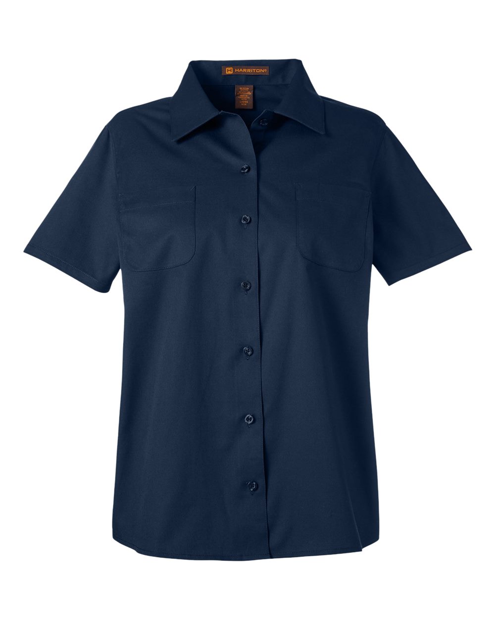 Harriton Women's Advantage IL Short Sleeve Dress Shirt - M585W Dark Navy