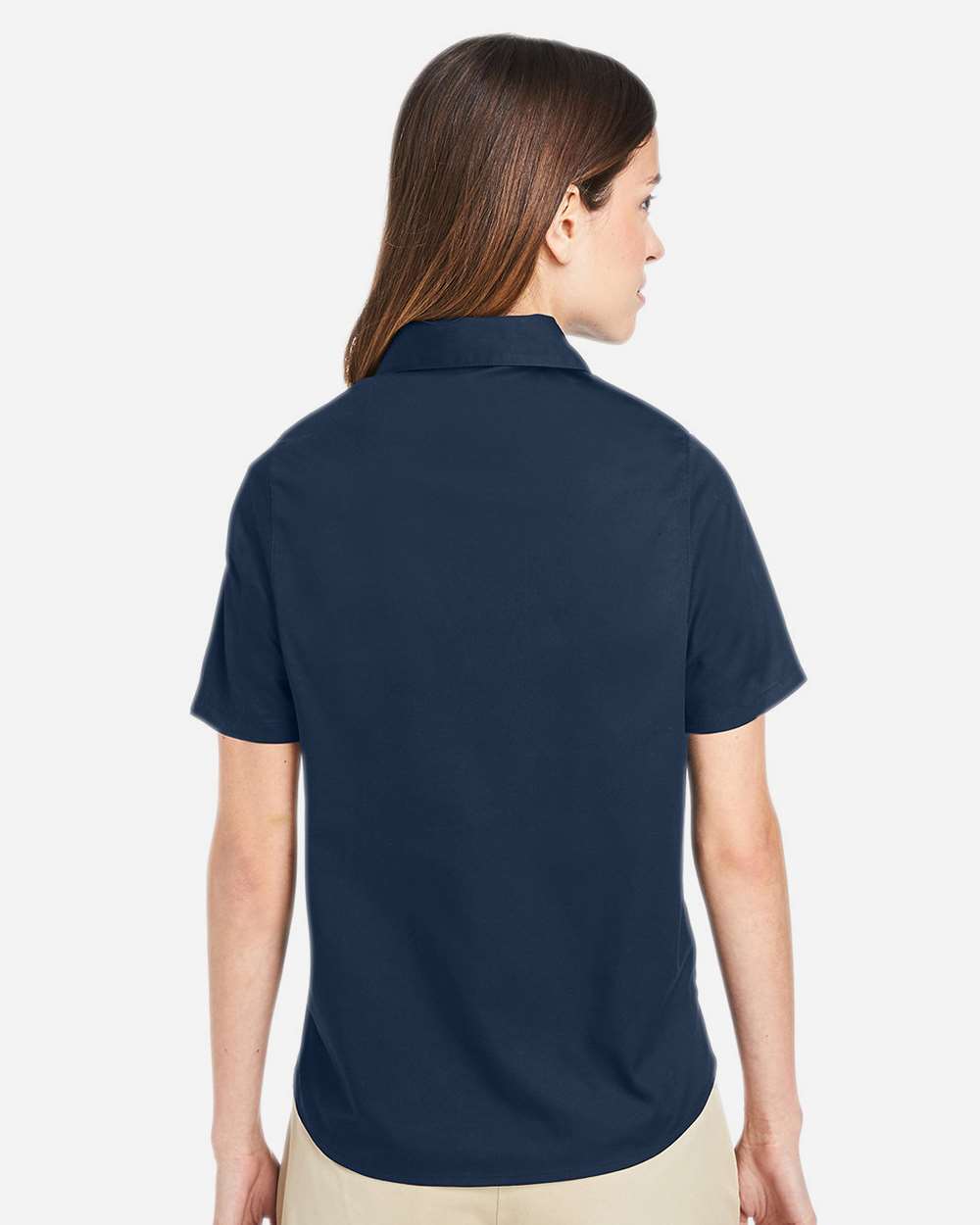 Harriton Women's Advantage IL Short Sleeve Dress Shirt - M585W Dark Navy