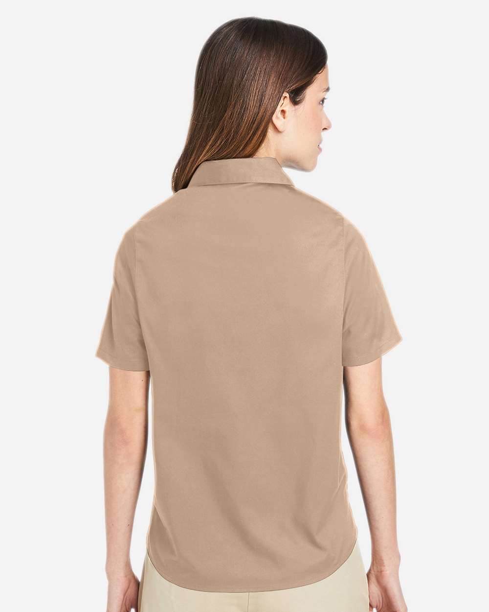 Harriton Women's Advantage IL Short Sleeve Dress Shirt - M585W Khaki