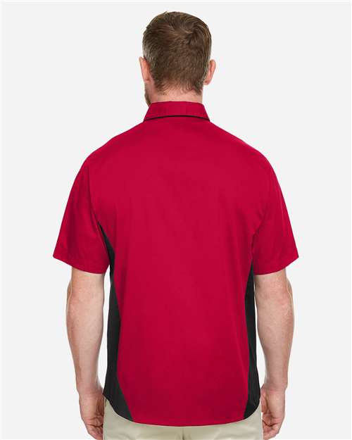 Harriton Men's Flash IL Colorblock Shirt - M586 Red- Black