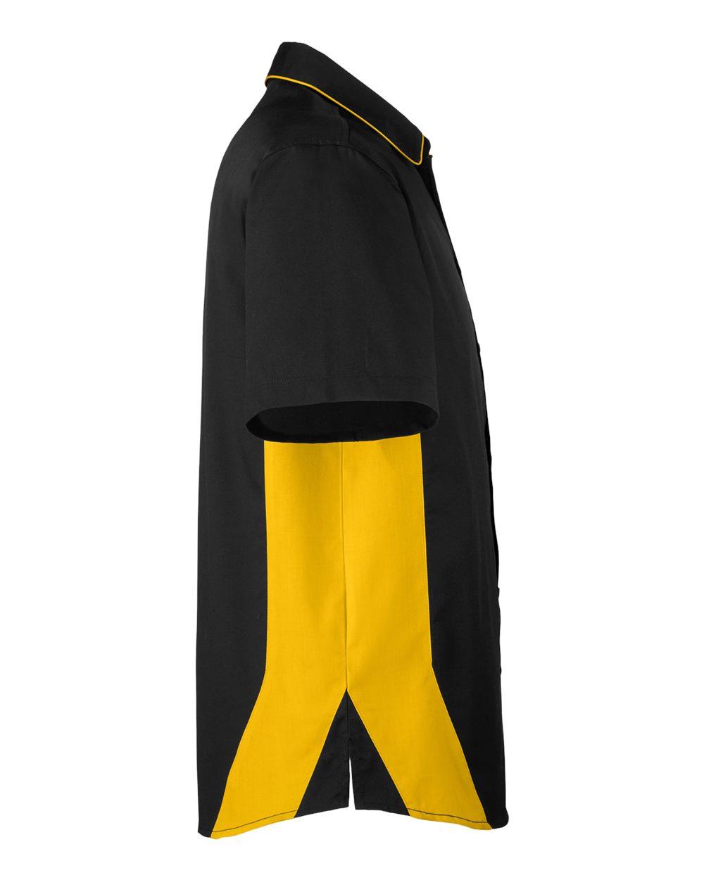 Harriton Men's Flash IL Colorblock Shirt - M586 Black- Sunray Yellow
