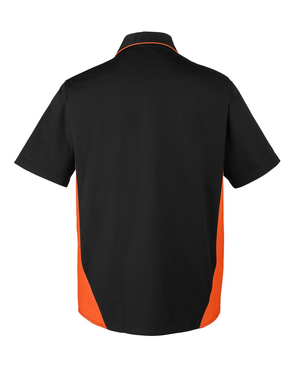 Harriton Men's Tall Flash IL Colorblock Shirt - M586T Black- Team Orange