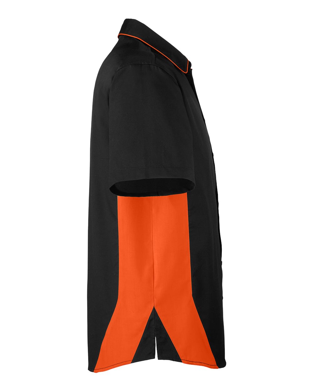 Harriton Men's Tall Flash IL Colorblock Shirt - M586T Black- Team Orange