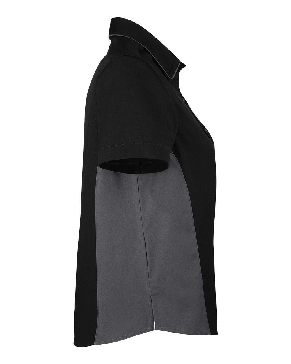 Harriton Women's Flash IL Colorblock Shirt - M586W Black- Dark Charcoal