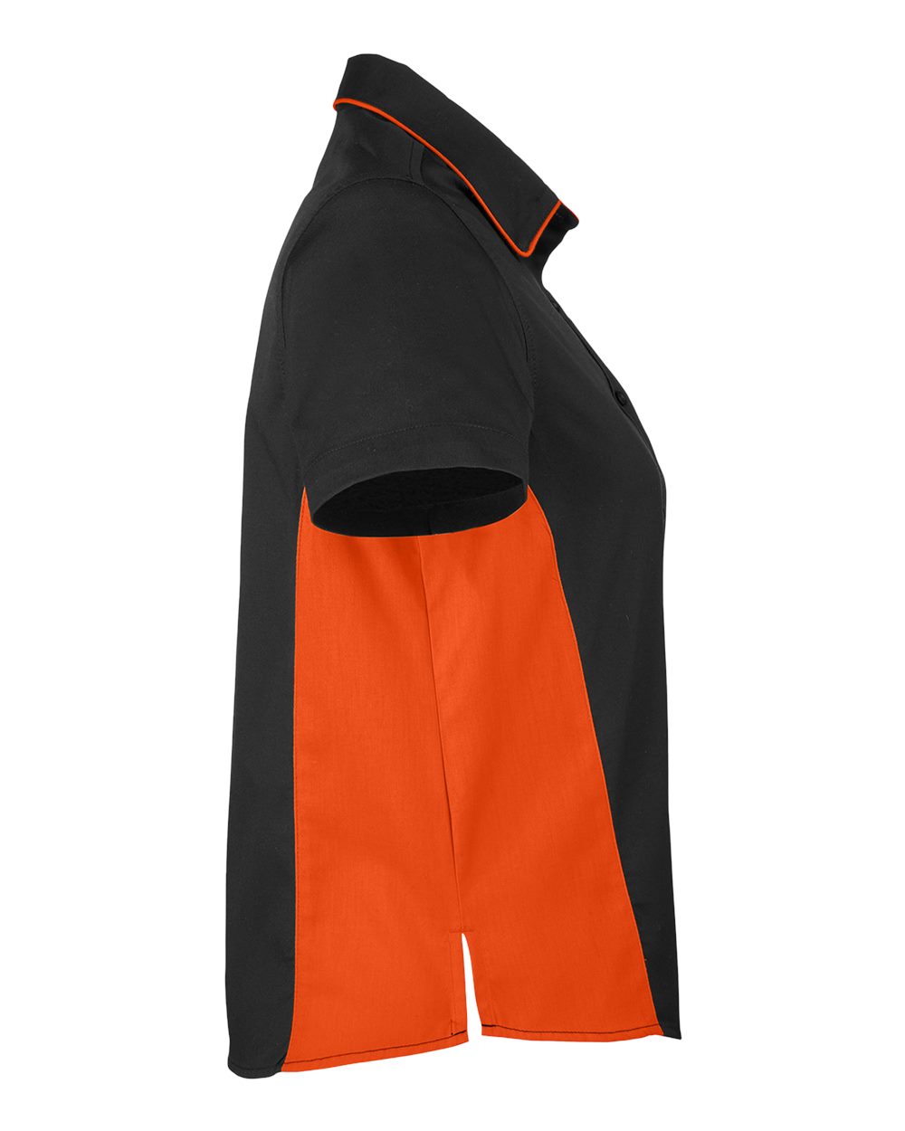 Harriton Women's Flash IL Colorblock Shirt - M586W Black- Team Orange