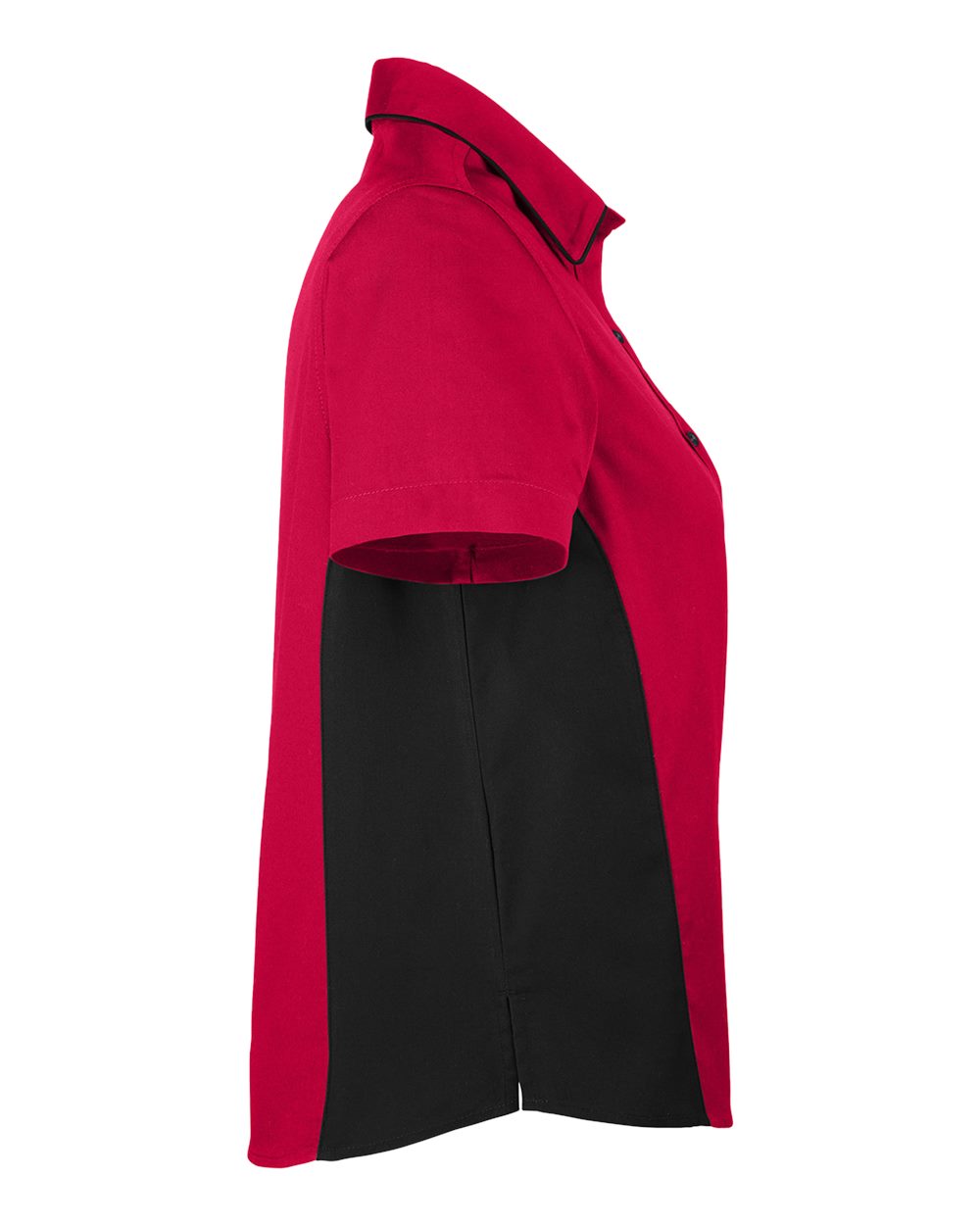 Harriton Women's Flash IL Colorblock Shirt - M586W Red- Black