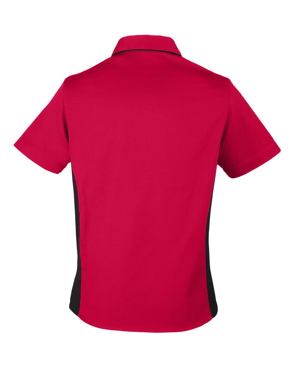 Harriton Women's Flash IL Colorblock Shirt - M586W Red- Black