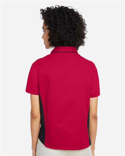 Harriton Women's Flash IL Colorblock Shirt - M586W Red- Black