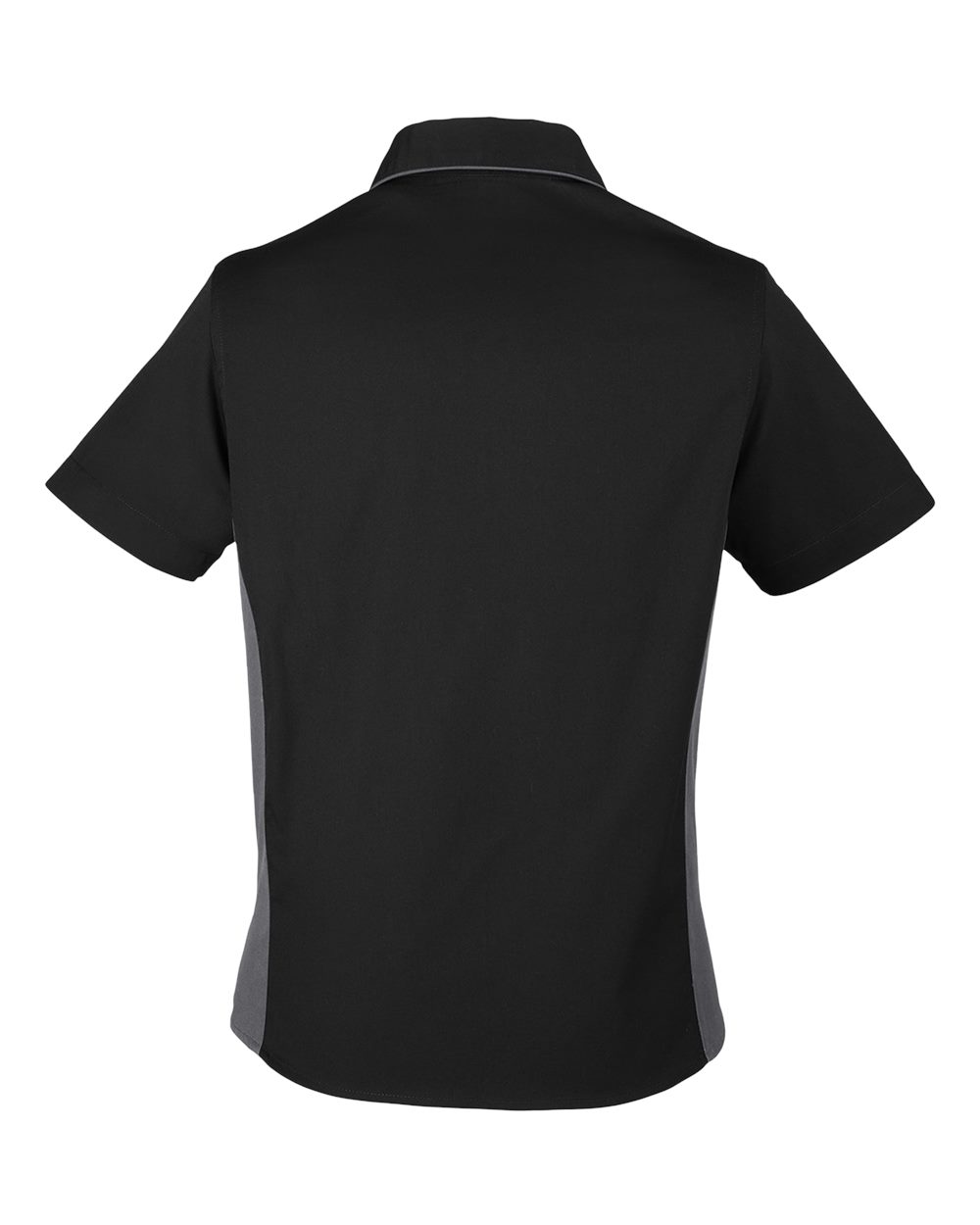 Harriton Women's Flash IL Colorblock Shirt - M586W Black- Dark Charcoal