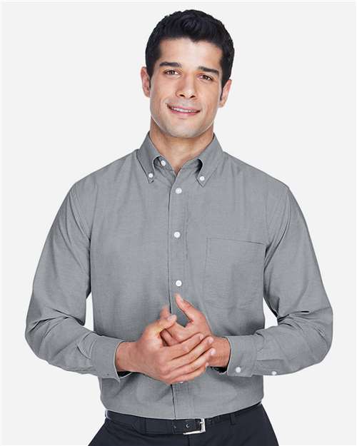 Harriton Men's Oxford Shirt - M600 Oxford Grey