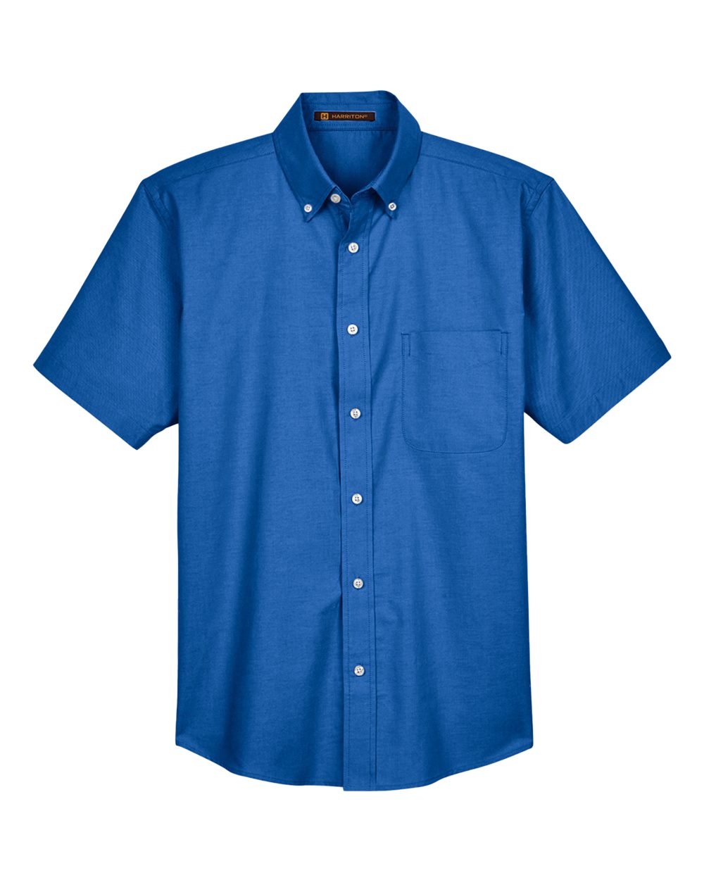 Harriton Men's Oxford Short Sleeve with Stain-Release - M600S French Blue