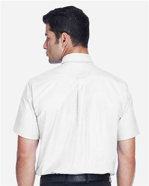 Harriton Men's Oxford Short Sleeve with Stain-Release - M600S White