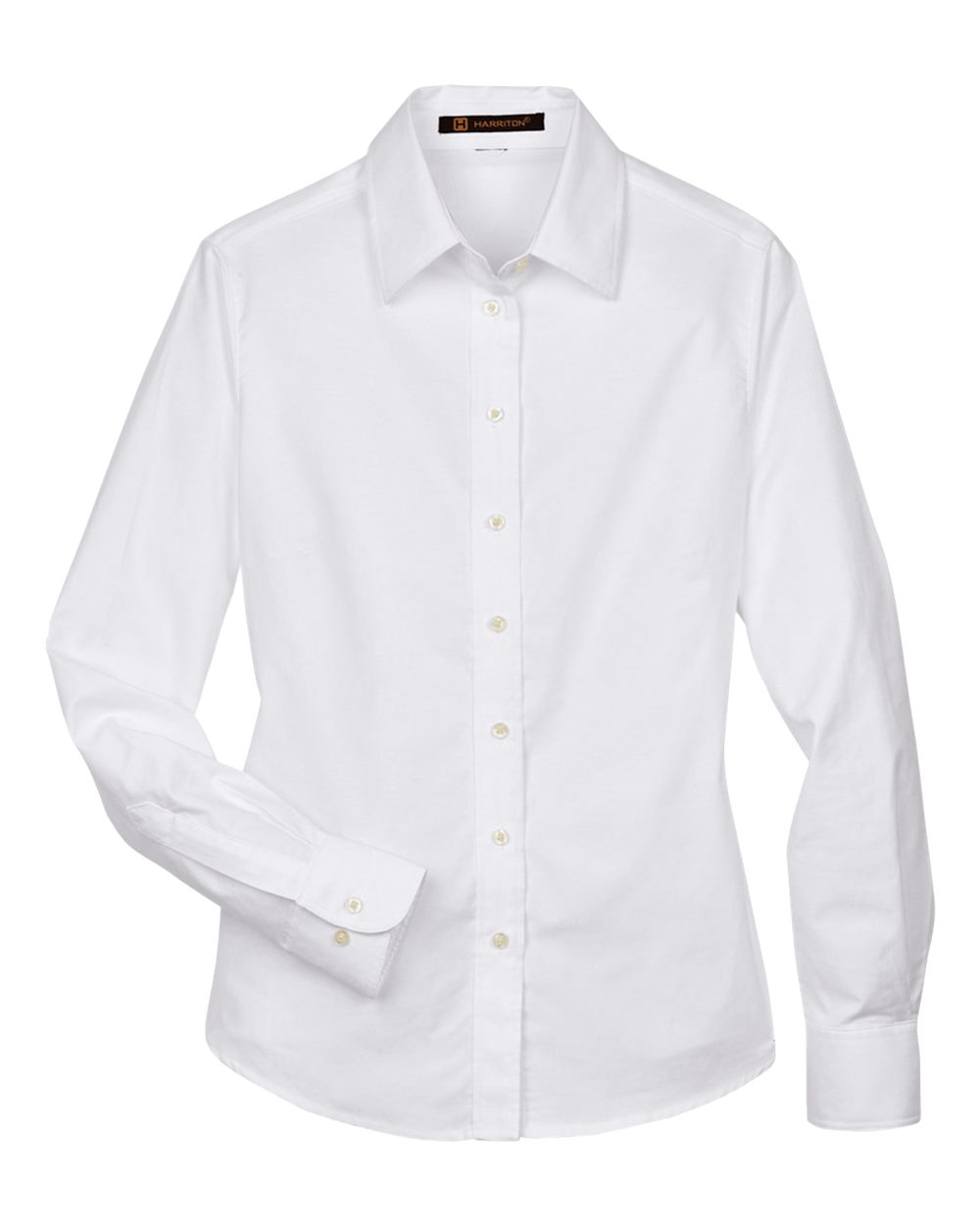 Harriton Women's Long Sleeve Oxford Dress Shirt - M600W White