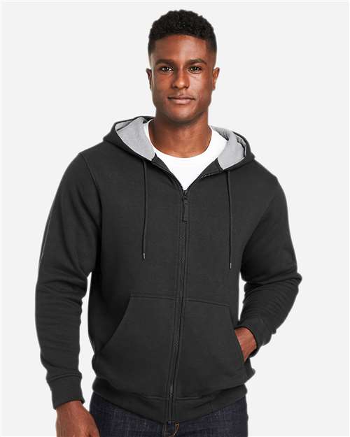 Harriton Unisex ClimaBloc™ Lined Heavyweight Hooded Sweatshirt - M711 Black