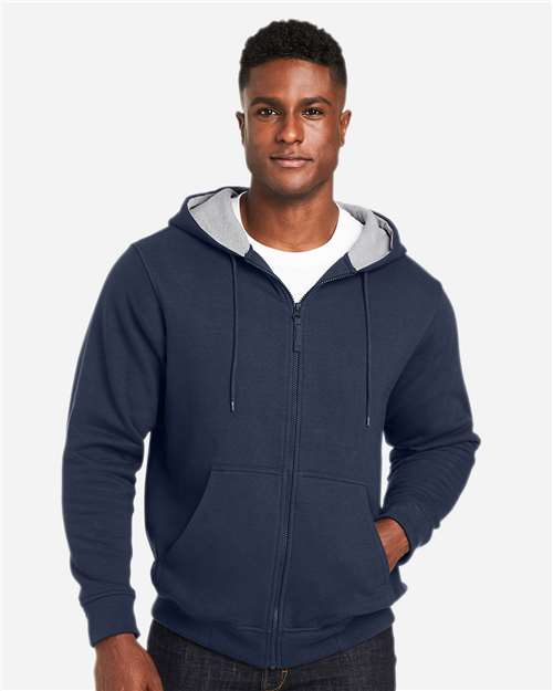 Harriton Unisex ClimaBloc™ Lined Heavyweight Hooded Sweatshirt - M711 Dark Navy