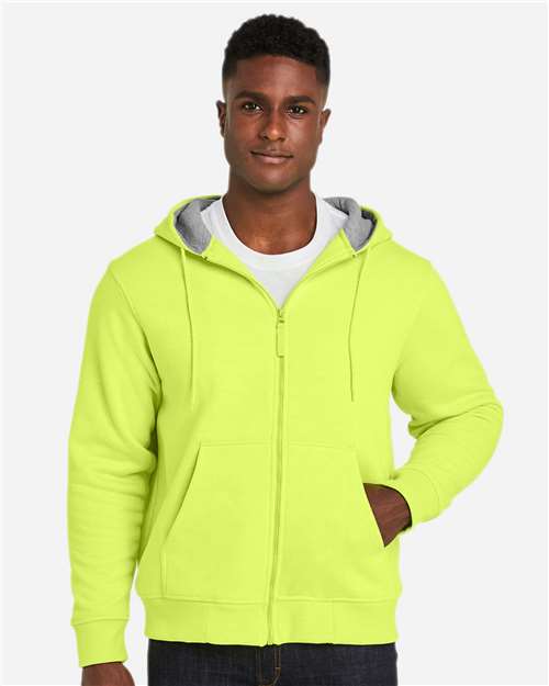 Harriton Unisex ClimaBloc™ Lined Heavyweight Hooded Sweatshirt - M711 Safety Yellow