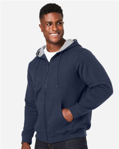 Harriton Unisex ClimaBloc™ Lined Heavyweight Hooded Sweatshirt - M711 Dark Navy