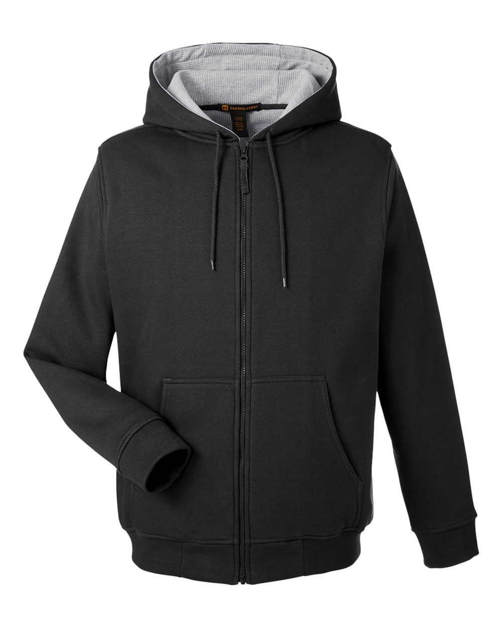 Harriton Unisex ClimaBloc™ Lined Heavyweight Hooded Sweatshirt - M711 Black