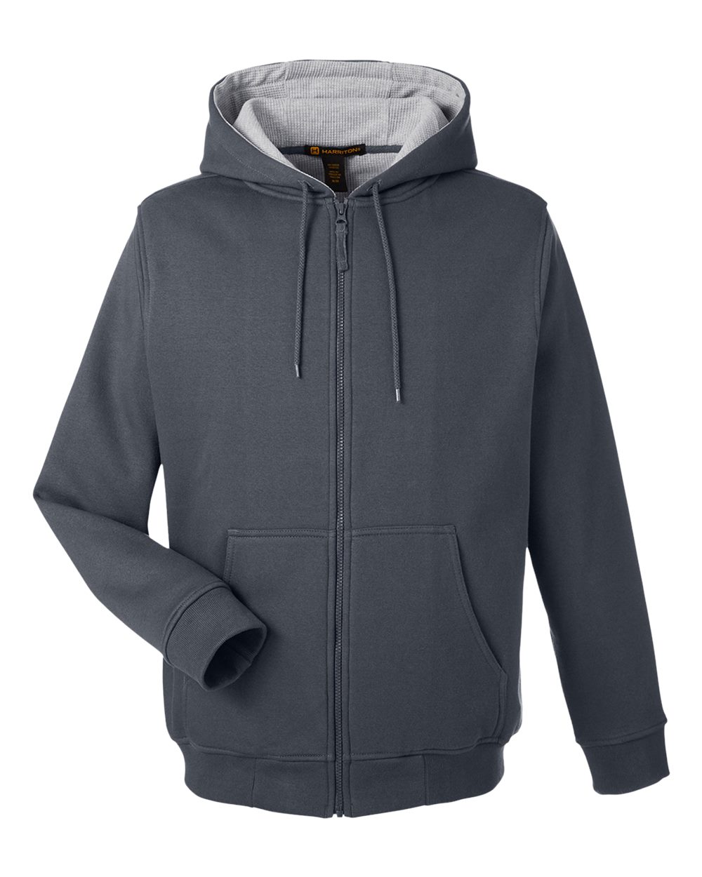 Harriton Unisex ClimaBloc™ Lined Heavyweight Hooded Sweatshirt - M711 Dark Charcoal