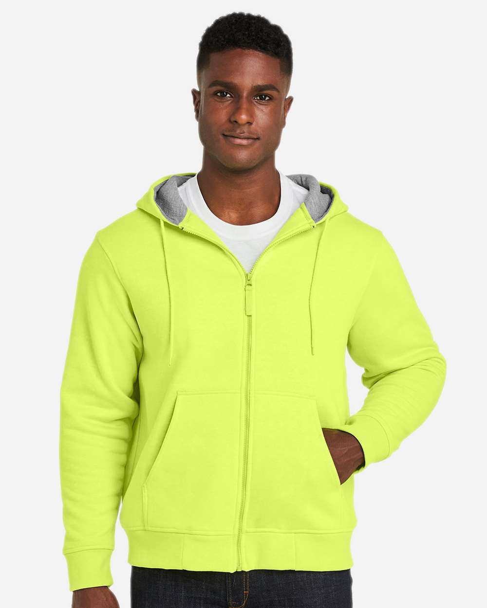 Harriton Unisex ClimaBloc™ Lined Heavyweight Hooded Sweatshirt - M711 Safety Yellow