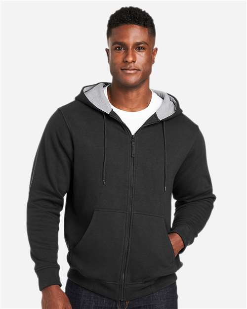 Harriton Unisex Tall ClimaBloc™ Lined Heavyweight Hooded Sweatshirt - M711T Black