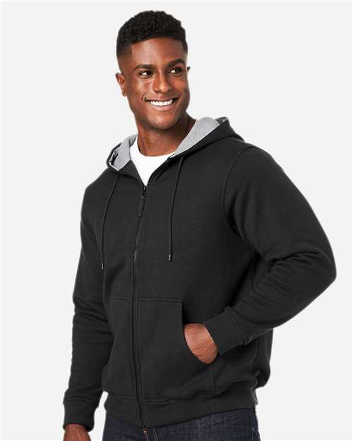 Harriton Unisex Tall ClimaBloc™ Lined Heavyweight Hooded Sweatshirt - M711T Black