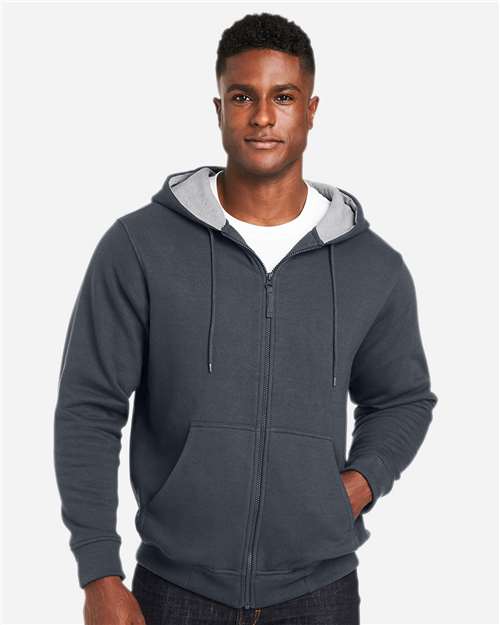 Harriton Unisex Tall ClimaBloc™ Lined Heavyweight Hooded Sweatshirt - M711T Dark Charcoal