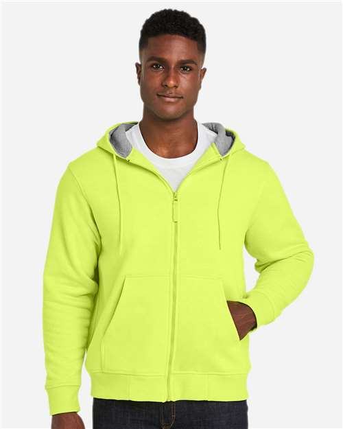 Harriton Unisex Tall ClimaBloc™ Lined Heavyweight Hooded Sweatshirt - M711T Safety Yellow