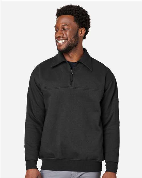 Harriton Unisex ClimaBloc™ Heavyweight Tactical Quarter-Zip Pullover - M712 Black