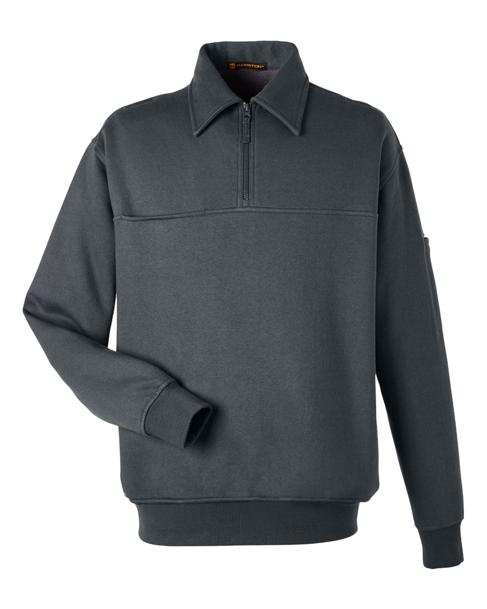Harriton Unisex ClimaBloc™ Heavyweight Tactical Quarter-Zip Pullover - M712 Dark Charcoal