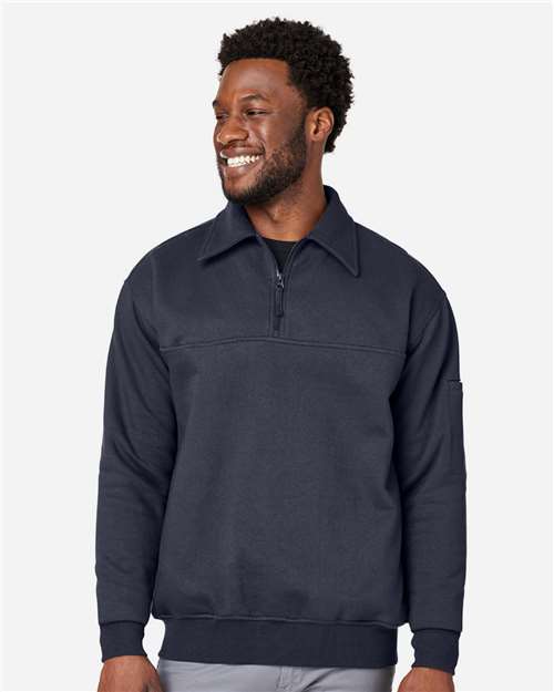 Harriton Unisex ClimaBloc™ Heavyweight Tactical Quarter-Zip Pullover - M712 Dark Navy