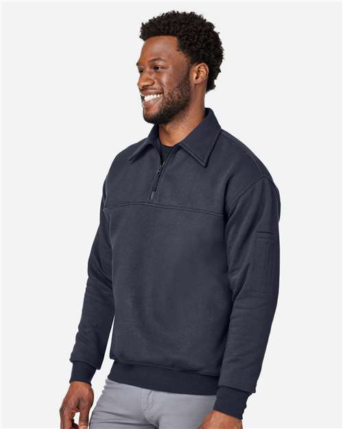 Harriton Unisex ClimaBloc™ Heavyweight Tactical Quarter-Zip Pullover - M712 Dark Navy