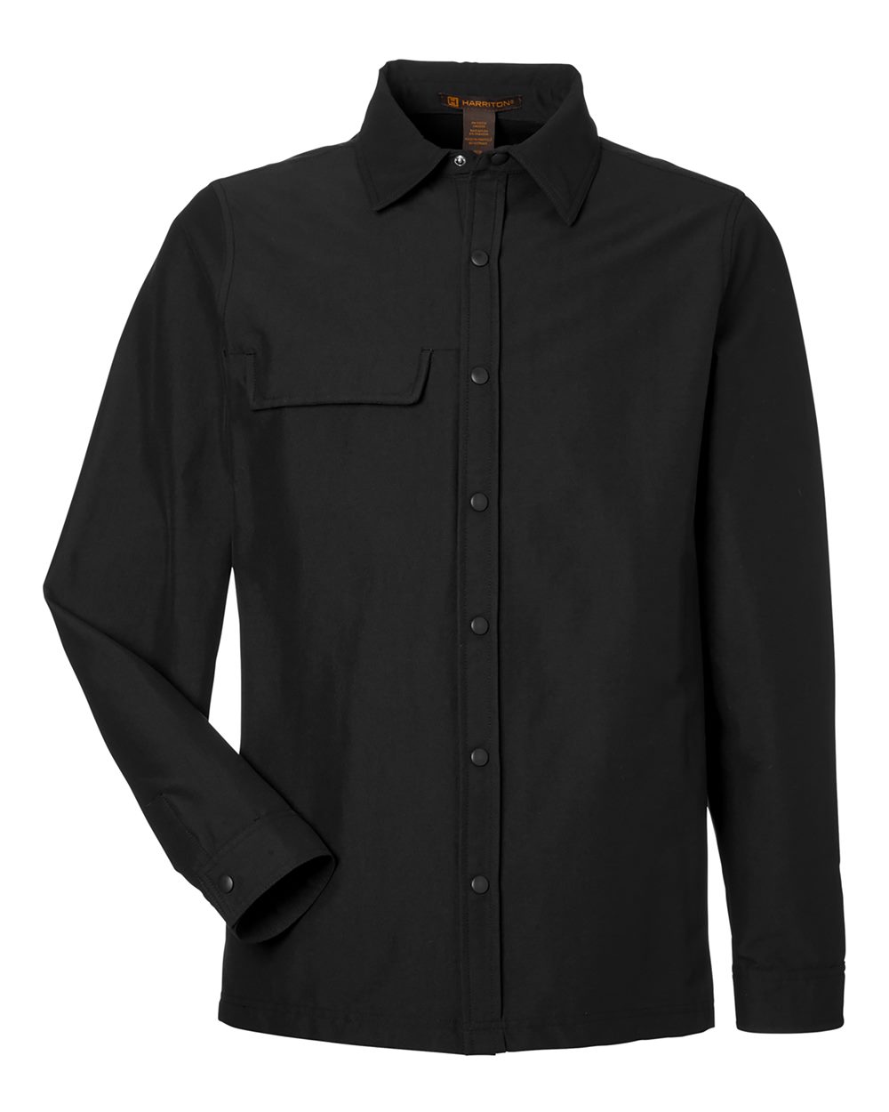 Harriton Unisex Flex Twill Overshirt Jacket - M72 Black