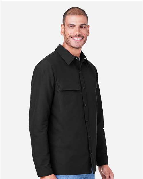 Harriton Unisex Flex Twill Overshirt Jacket - M72 Black