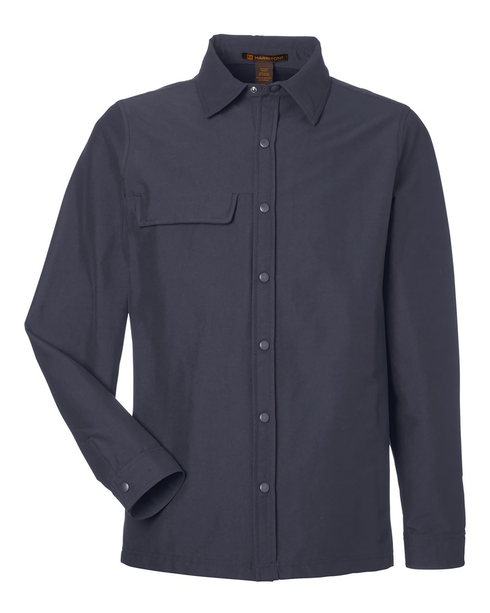 Harriton Unisex Flex Twill Overshirt Jacket - M72 Dark Charcoal