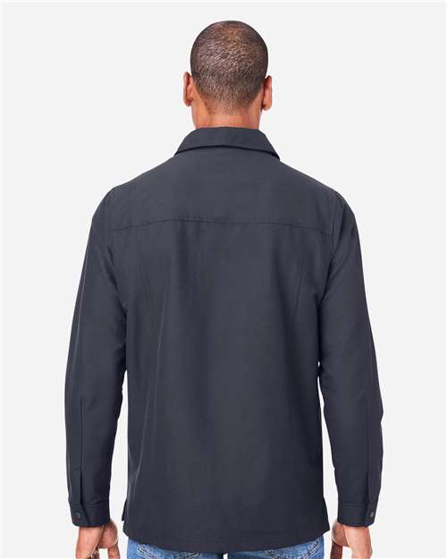 Harriton Unisex Flex Twill Overshirt Jacket - M72 Dark Charcoal