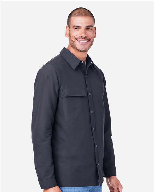 Harriton Unisex Flex Twill Overshirt Jacket - M72 Dark Charcoal
