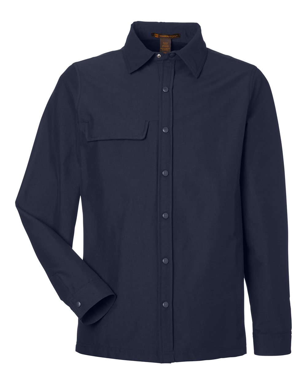 Harriton Unisex Flex Twill Overshirt Jacket - M72 Dark Navy
