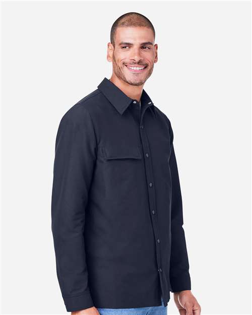 Harriton Unisex Flex Twill Overshirt Jacket - M72 Dark Navy