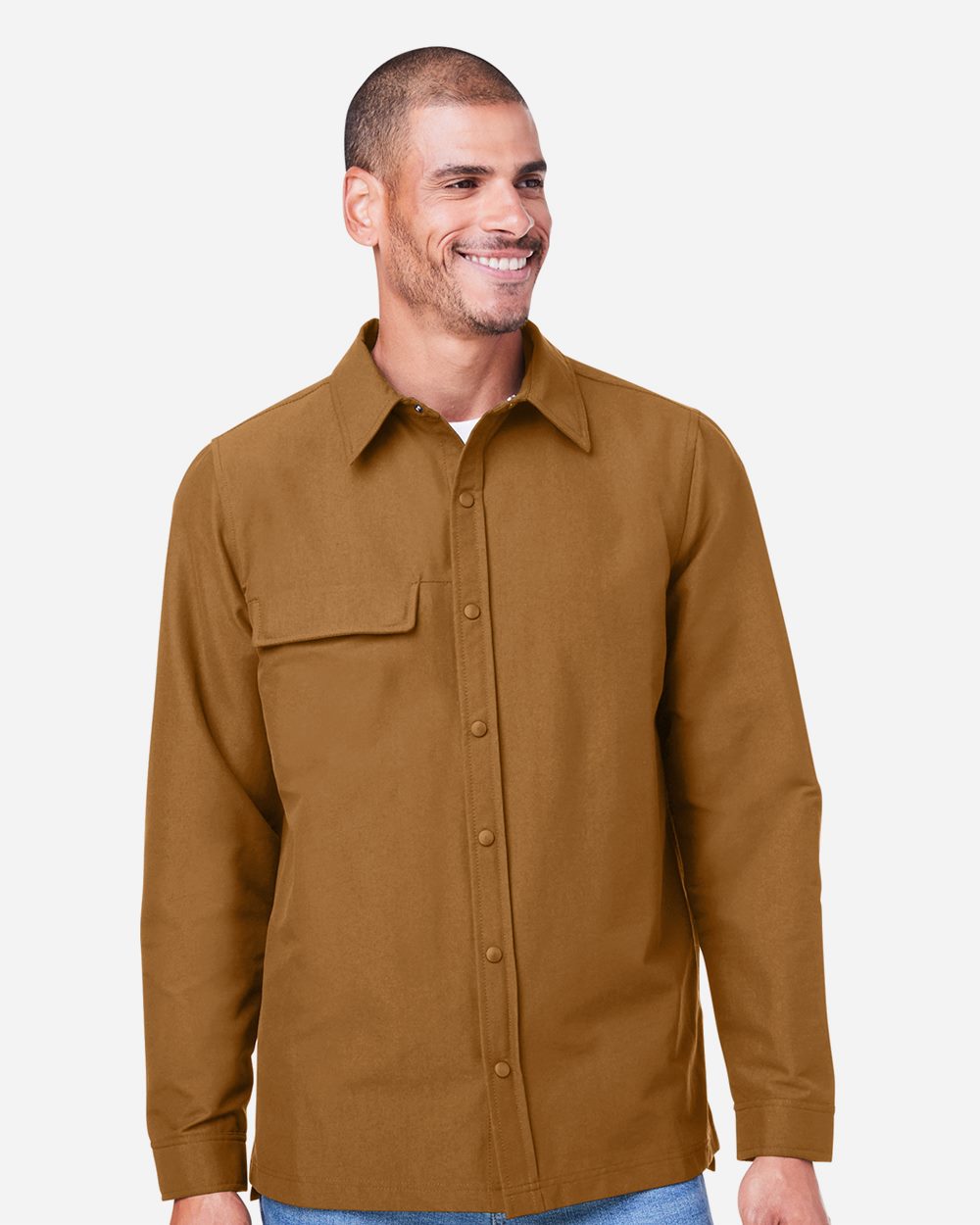 North End Unisex Flex Twill Overshirt Jacket - M72