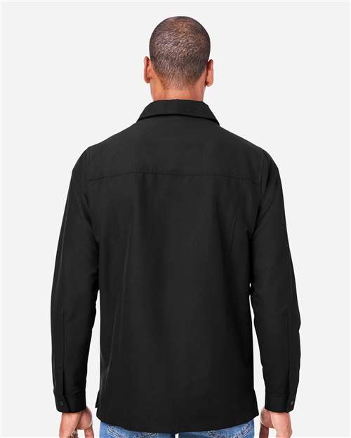 Harriton Unisex Flex Twill Overshirt Jacket - M72 Black