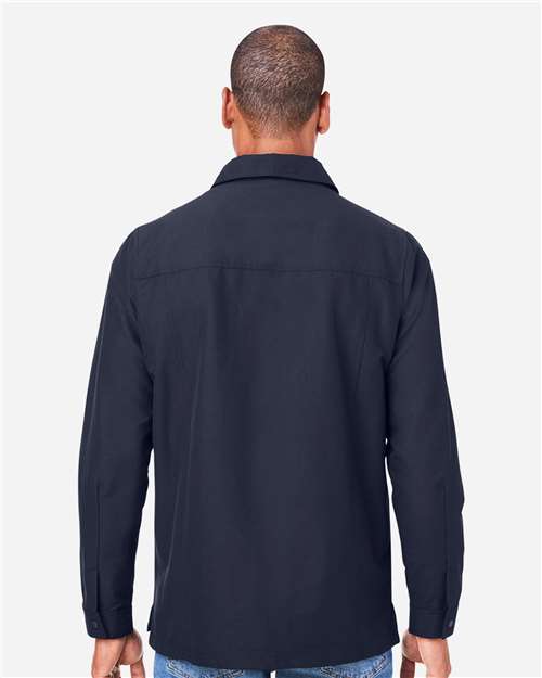 Harriton Unisex Flex Twill Overshirt Jacket - M72 Dark Navy