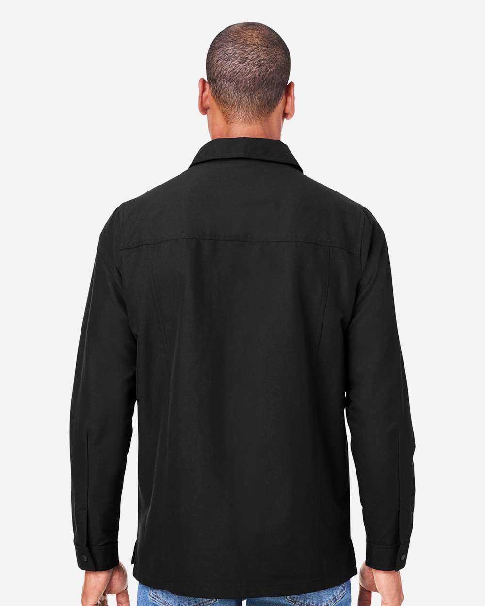 Harriton Unisex Flex Twill Overshirt Jacket - M72 Black