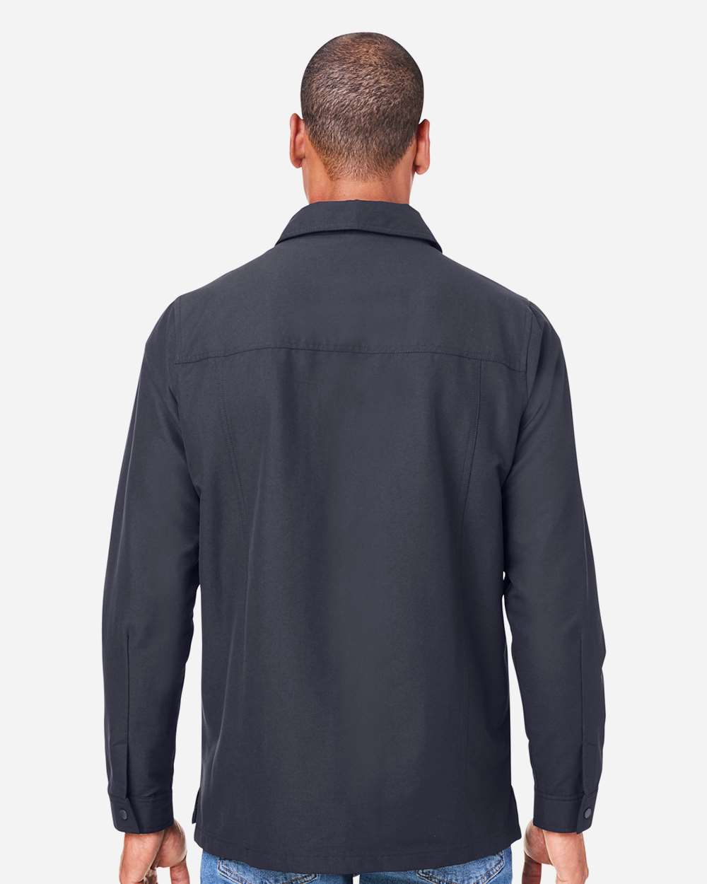 Harriton Unisex Flex Twill Overshirt Jacket - M72 Dark Charcoal