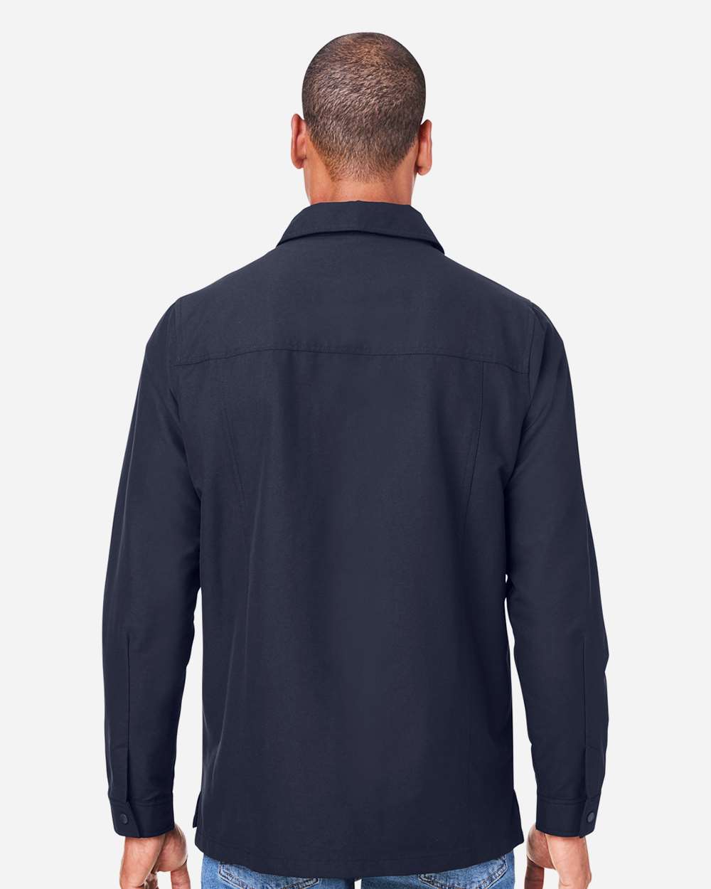 Harriton Unisex Flex Twill Overshirt Jacket - M72 Dark Navy