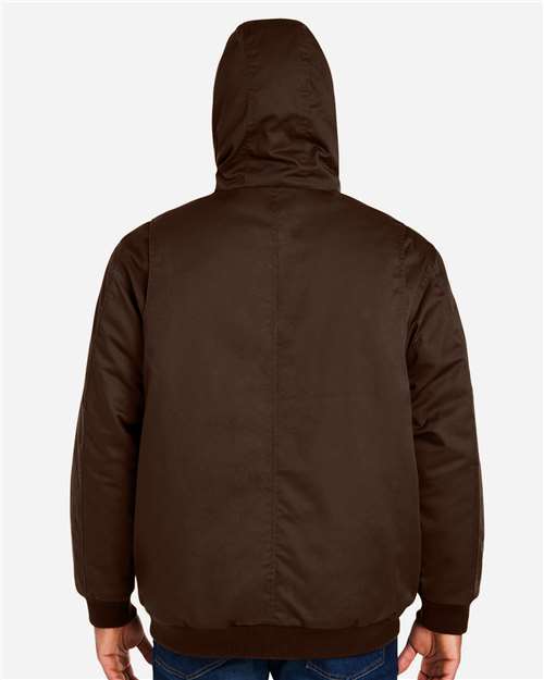 Harriton Unisex ClimaBloc® Heavyweight Hooded Full-Zip Jacket - M722 Dark Mocha