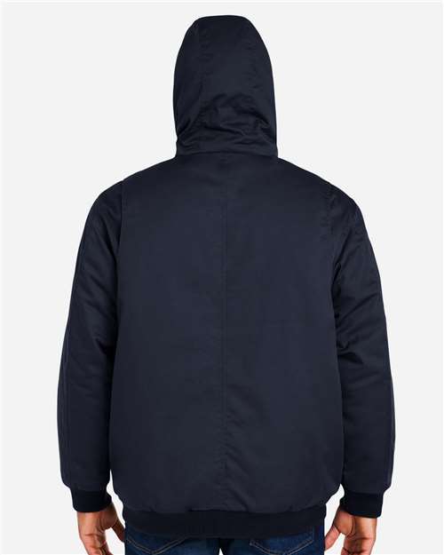 Harriton Unisex ClimaBloc® Heavyweight Hooded Full-Zip Jacket - M722 Dark Navy