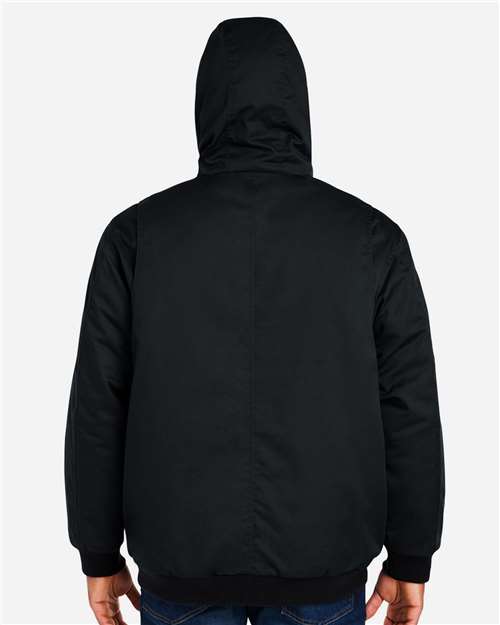 Harriton Unisex ClimaBloc® Heavyweight Hooded Full-Zip Jacket - M722 Black